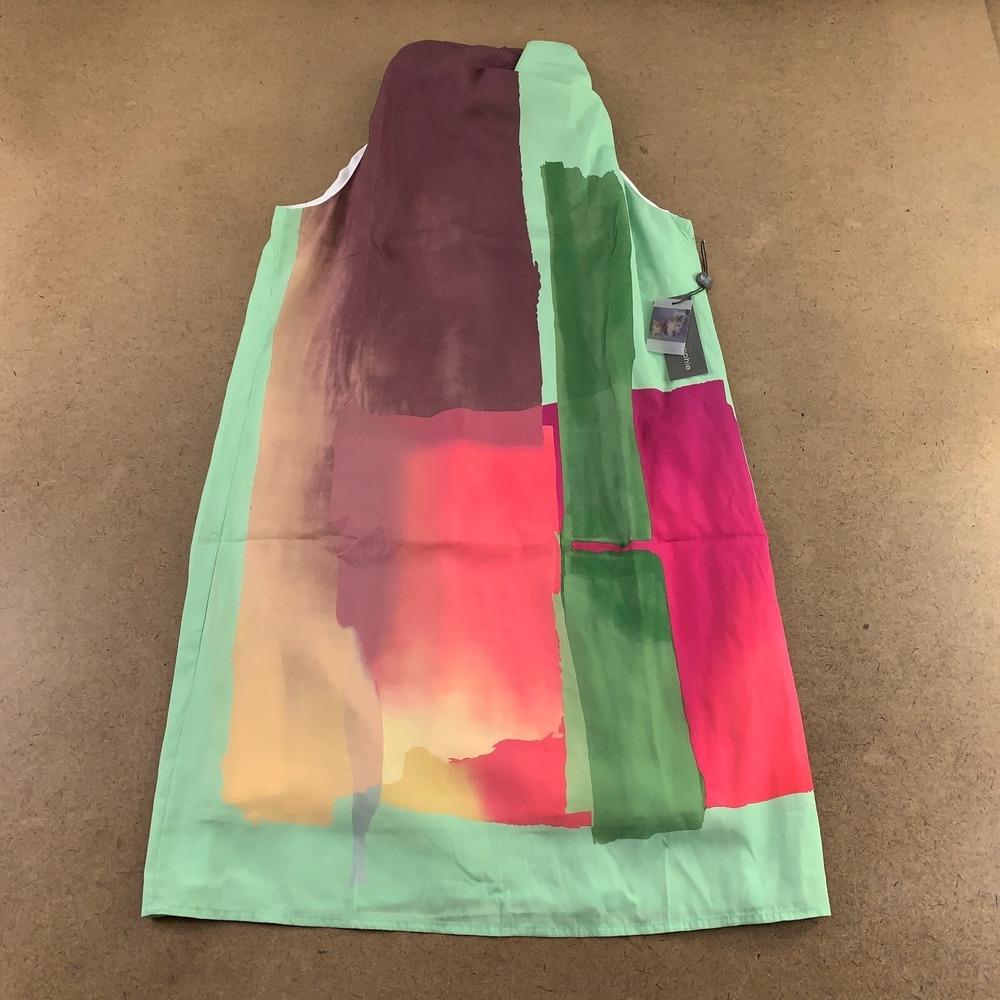 Lola & Sophie Women's Small Colorful Sleeveless High Cowl Neck Shift Dress NWT